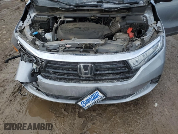 2021 Honda Odyssey EX-L with VIN 5FNRL6H77MB039727, listed as a Copart auction lot 88869145 with Not Provided miles and Salvage Title. Bid and sale history available at DreamBid. Image 12.