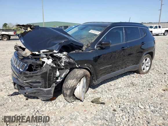 2020 Jeep Compass Latitude with VIN 3C4NJCBB3LT126542, listed as a Copart auction lot 52510575 with 17,246 mi miles and Salvage title. Bid and sale history available at DreamBid. Image 1.