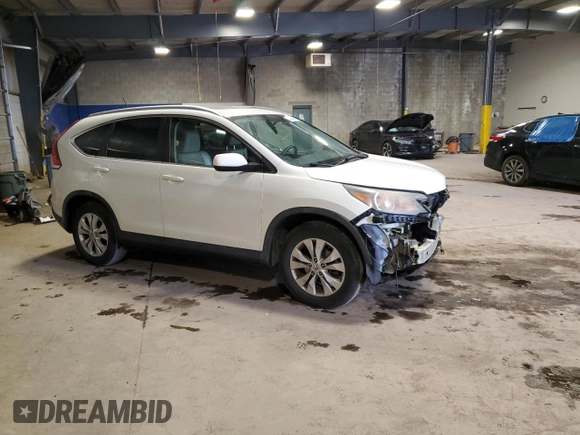 2012 Honda CR-V EX-L with VIN 5J6RM4H79CL032155, listed as a Copart auction lot 53805815 with 159,054 mi miles and Salvage Title. Bid and sale history available at carsss.com. Image 4.