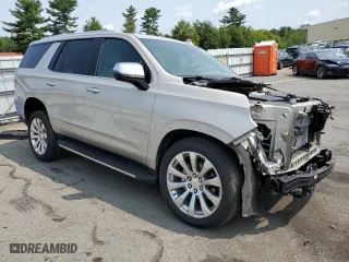 2021 Chevrolet Tahoe Premier with VIN 1GNSKSKD1MR221226, listed as a Copart auction lot 66362204 with 17,074 mi miles and Salvage Title. Bid and sale history available at carsss.com. Image 4.