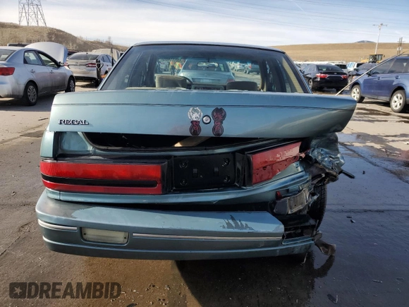 1994 Buick Regal with VIN 2G4WB55L1R1464688, listed as a Copart auction lot 48511405 with 123,944 mi miles and Salvage Title. Bid and sale history available at DreamBid. Image 6.