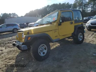 2001 Jeep Wrangler Sport with VIN 1J4FA49S21P312522, listed as a Copart auction lot 54698935 with 201,199 mi miles and Salvage Title. Bid and sale history available at carsss.com. Image 1.