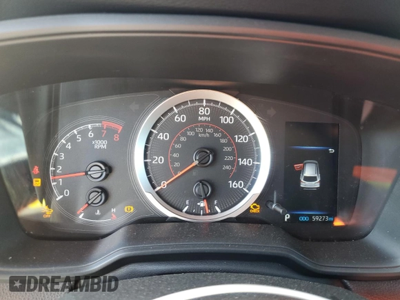 2022 Toyota Corolla Cross LE with VIN 7MUCAAAG0NV010646, listed as a Copart auction lot 72151744 with 59,273 mi miles and Salvage title. Bid and sale history available at DreamBid. Image 9.