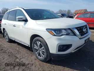 2017 Nissan Pathfinder SV with VIN 5N1DR2MM7HC610550, listed as a IAAI auction lot 41797183 with 54,071 mi miles. Bid and sale history available at carsss.com. Image 1.