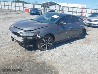 2019 Nissan Maxima SR with VIN 1N4AA6AV6KC364994, listed as a IAAI auction lot 41865593 with 67,992 mi miles. Bid and sale history available at carsss.com. Image 2.