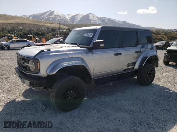 2024 Ford Bronco Raptor с VIN 1FMEE0RR4RLA49847, выставлен на аукционе Copart как лот 51948125 с пробегом 1 891 миль миль и Списание • Salvage title. История ставок и продаж доступна на DreamBid. Изображение 1.