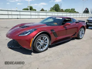 2017 Chevrolet Corvette Z06 3LZ with VIN 1G1YU2D61H5604813, listed as a Copart auction lot 61174295 with 36,388 mi miles and Salvage title. Bid and sale history available at DreamBid. Image 1.