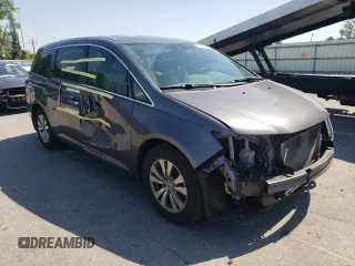 2014 Honda Odyssey EX-L with VIN 5FNRL5H6XEB103245, listed as a Copart auction lot 52554495 with 228,175 mi miles and Salvage Title. Bid and sale history available at DreamBid. Image 4.