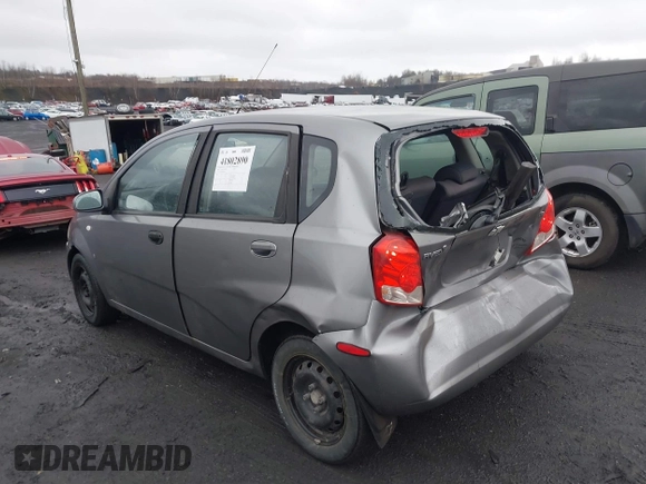 2008 Chevrolet Aveo LS with VIN KL1TD66658B110470, listed as a IAAI auction lot 41802890 with 116,376 mi miles and . Bid and sale history available at DreamBid. Image 3.