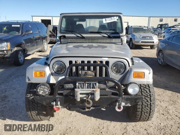2001 Jeep Wrangler Sport with VIN 1J4FA49S21P346217, listed as a Copart auction lot 46133815 with 103,929 mi miles and Salvage Title. Bid and sale history available at carsss.com. Image 5.