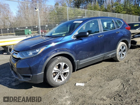 2017 Honda CR-V LX with VIN 2HKRW6H32HH221010, listed as a Copart auction lot 50395845 with 47,489 mi miles and Salvage Title. Bid and sale history available at carsss.com. Image 1.