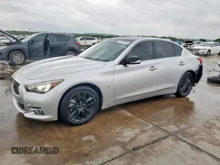 2017 Infiniti Q50 Premium with VIN JN1EV7AP5HM744552, listed as a Copart auction lot 53036705 with 122,100 mi miles and Salvage Title. Bid and sale history available at carsss.com. Image 1.