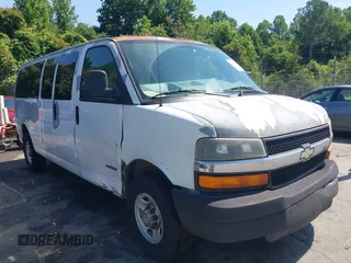 2004 Chevrolet Express Passenger with VIN 1GAHG39U241208816, listed as a IAAI auction lot 42460038 with 295,763 mi miles and . Bid and sale history available at DreamBid. Image 1.