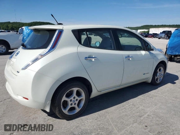 2012 Nissan LEAF SL with VIN JN1AZ0CP8CT023955, listed as a Copart auction lot 55696755 with 39,181 mi miles and Clean Title. Bid and sale history available at DreamBid. Image 3.