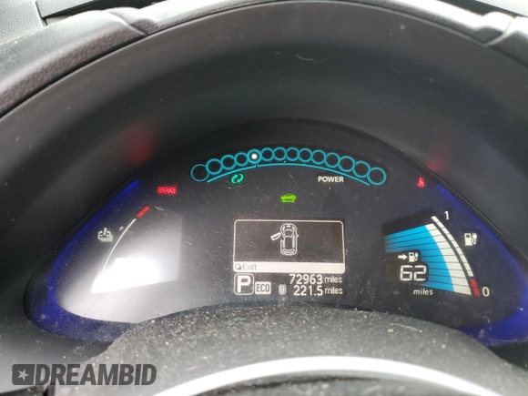2013 Nissan LEAF SV with VIN 1N4AZ0CP5DC420043, listed as a Copart auction lot 77325664 with 72,963 mi miles and Clean title. Bid and sale history available at DreamBid. Image 9.
