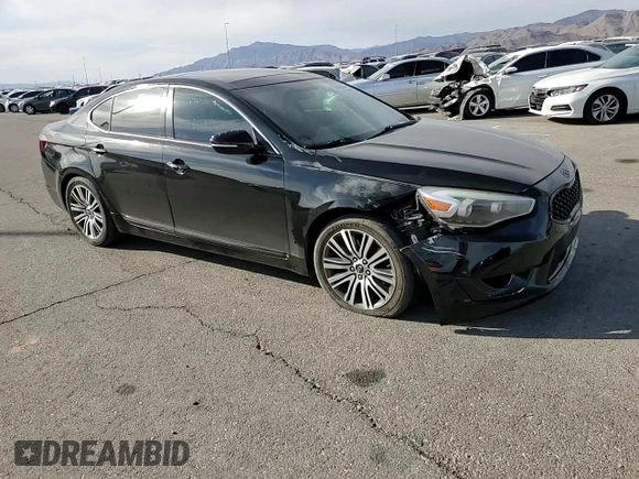 2014 Kia Cadenza Premium with VIN KNALN4D75E5122986, listed as a Copart auction lot 75049884 with 126,125 mi miles and Salvage Title. Bid and sale history available at carsss.com. Image 10.