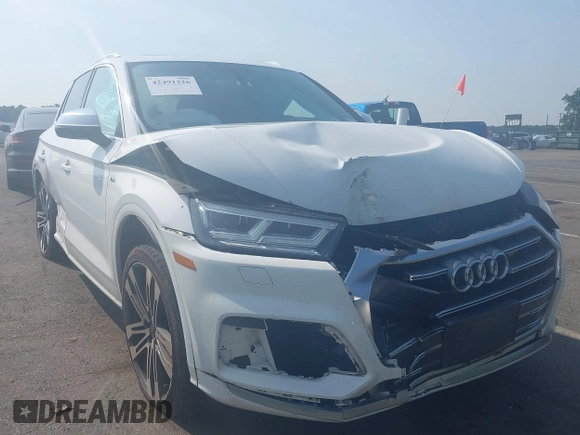 2018 Audi SQ5 Premium Plus with VIN WA1A4AFYXJ2061822, listed as a IAAI auction lot 42491226 with 122,635 mi miles and . Bid and sale history available at DreamBid. Image 1.