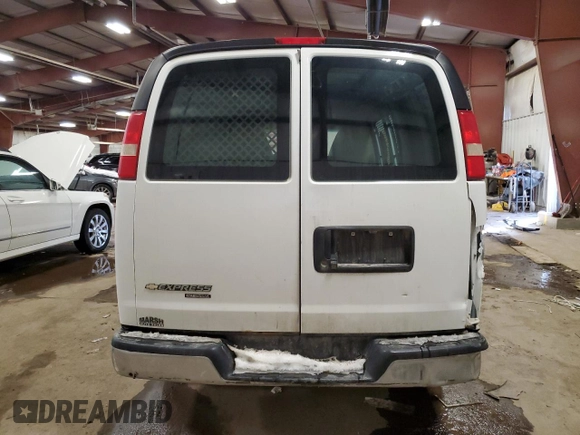 2014 Chevrolet Express Cargo Van with VIN 1GCWGFCA7E1914566, listed as a Copart auction lot 44346645 with 138,632 mi miles and Clean Title. Bid and sale history available at carsss.com. Image 6.