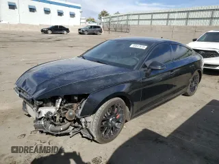 2019 Audi A5 Sportback Premium with VIN WAUANCF53KA063551, listed as a Copart auction lot 46647875 with 0 mi miles and Salvage Title. Bid and sale history available at carsss.com. Image 1.