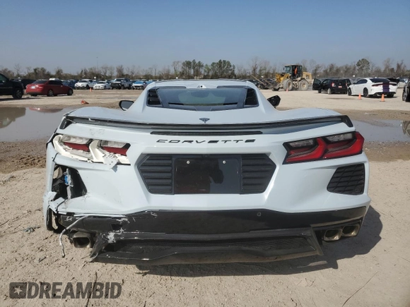 2024 Chevrolet Corvette 1LT with VIN 1G1YA2D46R5109841, listed as a Copart auction lot 43243585 with 7,840 mi miles and Salvage title. Bid and sale history available at DreamBid. Image 6.