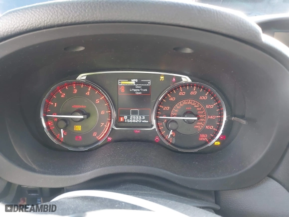 2017 Subaru WRX Premium with VIN JF1VA1E69H9801755, listed as a IAAI auction lot 41759869 with 156,820 mi miles. Bid and sale history available at carsss.com. Image 7.