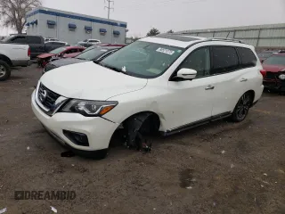 2018 Nissan Pathfinder SV z VIN 5N1DR2MM6JC655324, wystawiony jako Copart lot #88521275 z przebiegiem 125 528 mil mil oraz Szkoda całkowita • Salvage title. Historia ofert i sprzedaży dostępna na DreamBid. Obrazek 1.