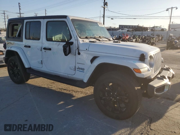 2021 Jeep Wrangler Unlimited Sahara с VIN 1C4JJXP60MW800921, выставлен на аукционе Copart как лот 46296935 с пробегом 28 474 миль миль и Списание • Salvage title. История ставок и продаж доступна на DreamBid. Изображение 4.