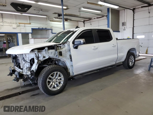 2021 Chevrolet Silverado 1500 LT with VIN 3GCUYDED8MG243182, listed as a Copart auction lot 51667475 with 104,195 mi miles and Salvage Title. Bid and sale history available at carsss.com. Image 1.