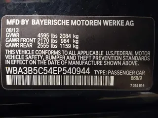 2014 BMW 3 Series 328i xDrive with VIN WBA3B5C54EP540944, listed as a IAAI auction lot 42105556 with 157,617 mi miles. Bid and sale history available at carsss.com. Image 9.