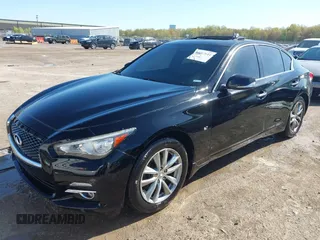 2015 Infiniti Q50 Premium with VIN JN1BV7AR2FM396677, listed as a IAAI auction lot 42017514 with 98,967 mi miles. Bid and sale history available at carsss.com. Image 16.
