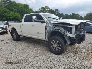 2020 Ram 2500 Longhorn with VIN 3C6UR5GL8LG147355, listed as a Copart auction lot 59675815 with 53,147 mi miles and Salvage title. Bid and sale history available at DreamBid. Image 4.