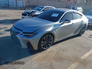 2021 Lexus IS with VIN JTHGZ1B23M5042856, listed as a IAAI auction lot 41858343 with 61,790 mi miles. Bid and sale history available at carsss.com. Image 2.