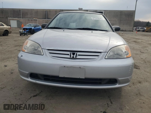2001 Honda Civic EX with VIN 1HGES26711L037303, listed as a Copart auction lot 47243545 with 103,292 mi miles and Salvage Title. Bid and sale history available at DreamBid. Image 5.