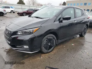 2025 Nissan LEAF SV Plus with VIN 1N4CZ1CV9SC559005, listed as a Copart auction lot 45686145 with 4,151 mi miles and Salvage Title. Bid and sale history available at carsss.com. Image 1.