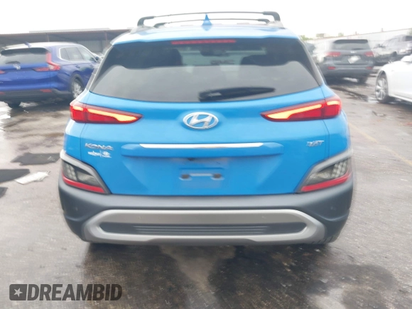 2022 Hyundai Kona Limited with VIN KM8K53A33NU913545, listed as a IAAI auction lot 41879560 with 21,416 mi miles. Bid and sale history available at carsss.com. Image 15.