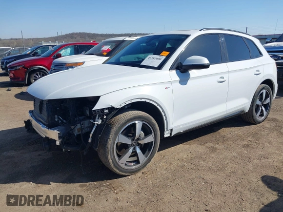 2022 Audi Q5 S line Premium Plus with VIN WA1EAAFY1N2126380, listed as a IAAI auction lot 41782000 with 27,599 mi miles and . Bid and sale history available at DreamBid. Image 19.