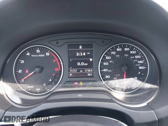 2016 Audi A3 2.0T Premium Plus with VIN WAU38LFF1G1014252, listed as a IAAI auction lot 41837550 with 71,757 mi miles. Bid and sale history available at carsss.com. Image 7.