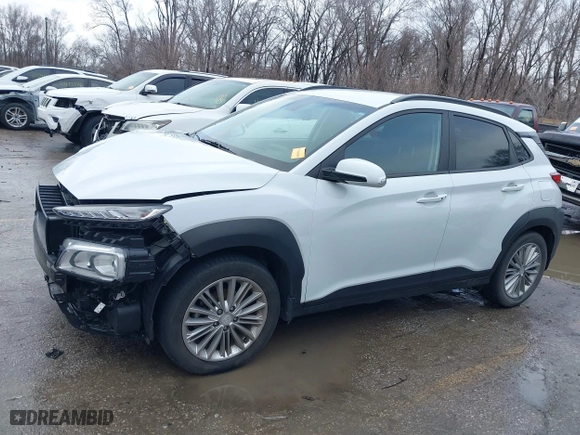 2021 Hyundai Kona SEL with VIN KM8K22AA8MU602483, listed as a IAAI auction lot 41450400 with 34,628 mi miles. Bid and sale history available at carsss.com. Image 15.