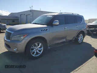 2012 Infiniti QX56 8-passenger with VIN JN8AZ2ND8C9715856, listed as a Copart auction lot 49471125 with 125,346 mi miles and Salvage Title. Bid and sale history available at carsss.com. Image 1.