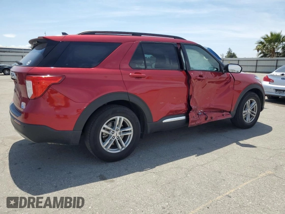 2021 Ford Explorer XLT with VIN 1FMSK7DH3MGC17143, listed as a Copart auction lot 55153615 with 27,354 mi miles and Salvage Title. Bid and sale history available at carsss.com. Image 3.