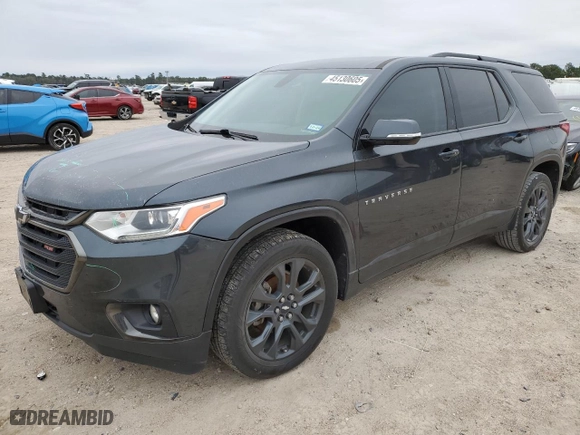 2019 Chevrolet Traverse RS with VIN 1GNERJKW3KJ307959, listed as a Copart auction lot 45130605 with 141,636 mi miles and Salvage Title. Bid and sale history available at carsss.com. Image 1.