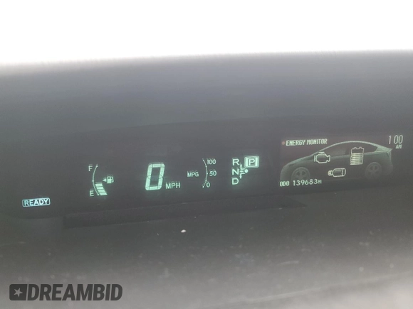 2013 Toyota Prius One with VIN JTDKN3DU6D5671593, listed as a Copart auction lot 46945655 with 139,683 mi miles and Salvage Title. Bid and sale history available at DreamBid. Image 9.
