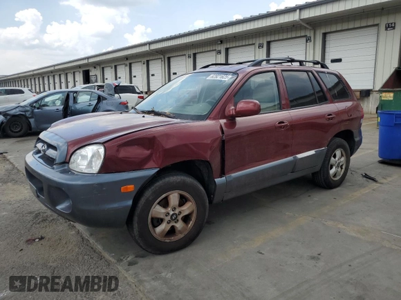 2005 Hyundai Santa Fe GLS with VIN KM8SC13D25U871319, listed as a Copart auction lot 62821625 with 101,202 mi miles and Clean title. Bid and sale history available at DreamBid. Image 1.