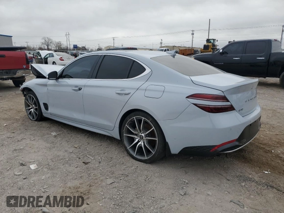 2022 Genesis G70 2.0T with VIN KMTG34TA2NU088116, listed as a Copart auction lot 85489634 with 83,335 mi miles and Clean Title. Bid and sale history available at DreamBid. Image 2.