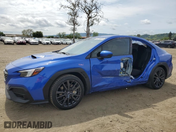 2023 Subaru WRX Premium with VIN JF1VBAF65P9824749, listed as a Copart auction lot 52210825 with 4,965 mi miles and Salvage title. Bid and sale history available at DreamBid. Image 1.