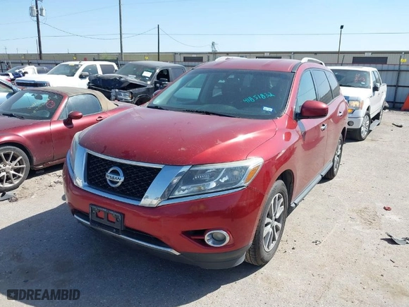 2016 Nissan Pathfinder S with VIN 5N1AR2MN5GC631410, listed as a IAAI auction lot 41851832 with 198,670 mi miles. Bid and sale history available at carsss.com. Image 2.