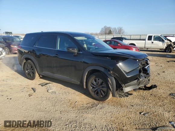 2022 Nissan Pathfinder S with VIN 5N1DR3AC5NC212542, listed as a Copart auction lot 48945195 with 34,713 mi miles and Salvage title. Bid and sale history available at DreamBid. Image 4.