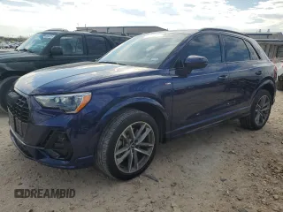 2022 Audi Q3 S line Premium with VIN WA1DECF35N1049647, listed as a Copart auction lot 89201445 with 42,229 mi miles and Salvage Title. Bid and sale history available at carsss.com. Image 1.