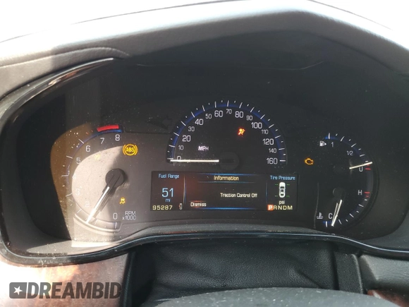 2015 Cadillac CTS RWD with VIN 1G6AP5SX2F0135080, listed as a Copart auction lot 85827504 with 95,287 mi miles and Salvage title. Bid and sale history available at DreamBid. Image 9.