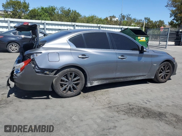 2017 Infiniti Q50 2.0t Premium with VIN JN1CV7AR2HM682617, listed as a Copart auction lot 49390875 with 152,586 mi miles and Salvage Title. Bid and sale history available at carsss.com. Image 3.